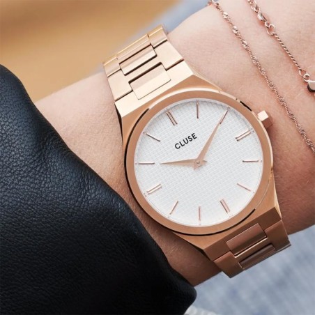 Montre femme cluse vigoureux steel rose gold – analogiques