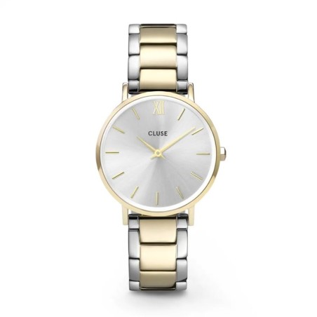 Montre femme cluse minuit 3-link gold silver – analogiques