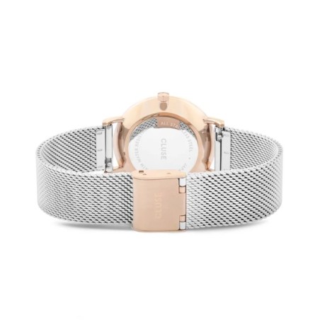 Montre femme cluse minuit mesh rose gold silver – analogiques