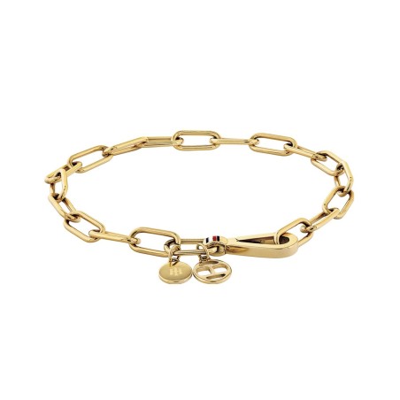 Bracelet Femme Chaîne TOMMY HILFIGER Acier Doré