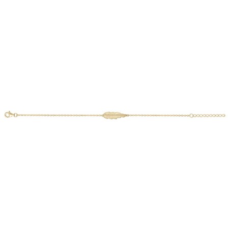 Bracelet femme plume plaque or jaune – bracelets plaqué or