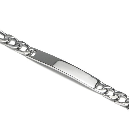 Bracelet mixte gourmette edora argent 925/1000 argenté maille figaro edo73200418 – gourmettes bébé or