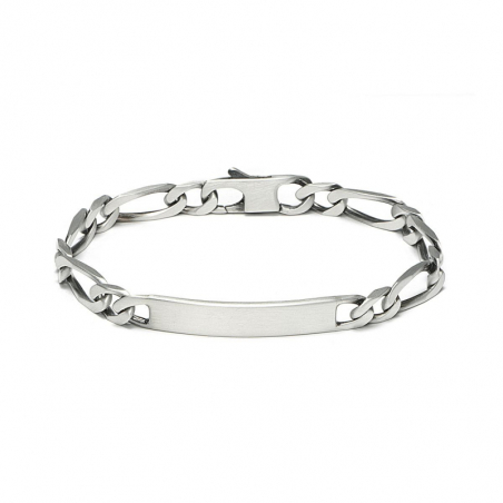Gourmette homme argent & or, bracelet gourmette homme gravure - gourmettes - edora - 1