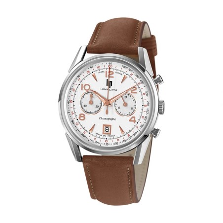 Montre Homme LIP HIMALAYA 40 Chronographe Cuir Marron