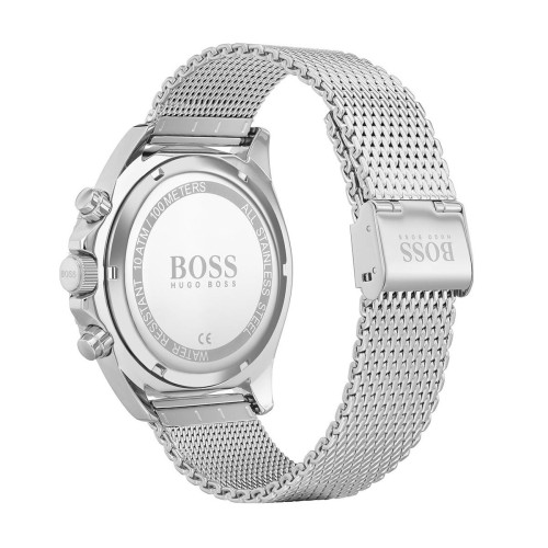 Montre homme chronographe hugo boss océan edition acier argenté -  analogiques - edora