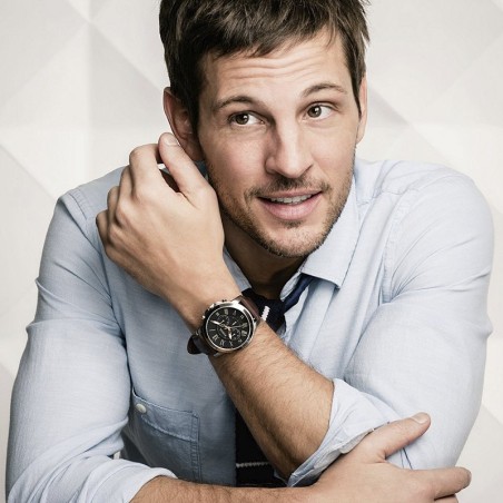 Montre homme fossil grant chronographe cuir brun – analogiques