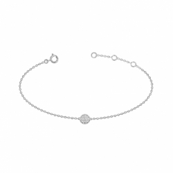 Bracelet Femme OR 375/1000 Blanc et Diamants