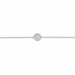 Bracelet femme or 375/1000 blanc et diamants - bracelets-or-375-1000 - edora - 1