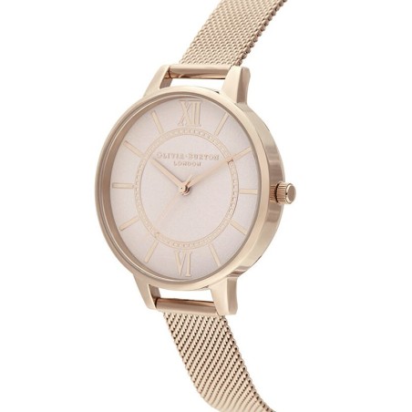 Montre Femme Olivia Burton Wonderland Acier Doré Rose