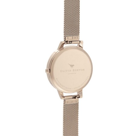 Montre femme olivia burton wonderland acier doré rose – analogiques