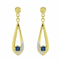 Boucles d’oreilles pendantes argent, or, perles & or blanc femme (3) - boucles-d-oreilles-or-750-1000 - edora - 2