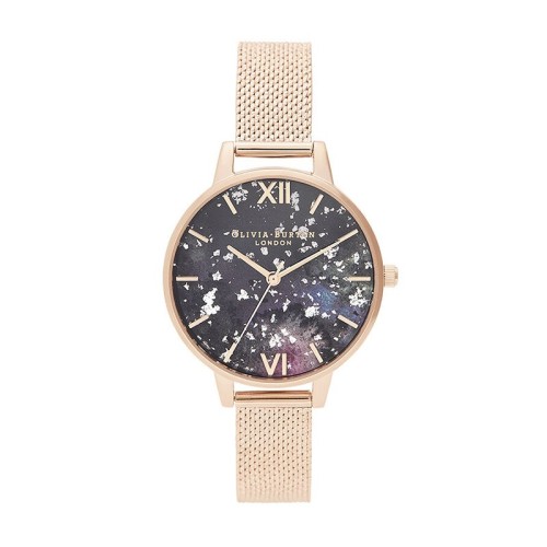 Montre Femme Olivia Burton étoiles scintillantes Acier Doré Rose
