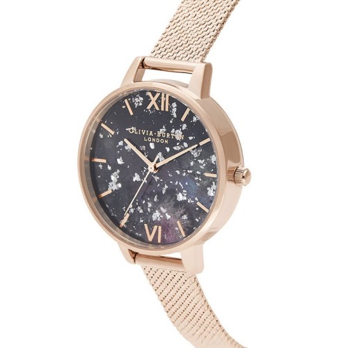 Montre Femme Olivia Burton étoiles scintillantes Acier Doré Rose