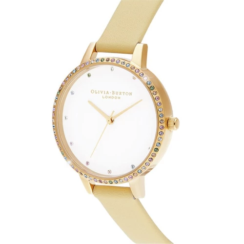Montre Femme Olivia Burton Soleil Cuir Jaune
