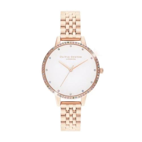 Montre Femme Olivia Burton cristaux Acier Doré Rose
