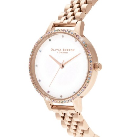 Montre Femme Olivia Burton cristaux Acier Doré Rose