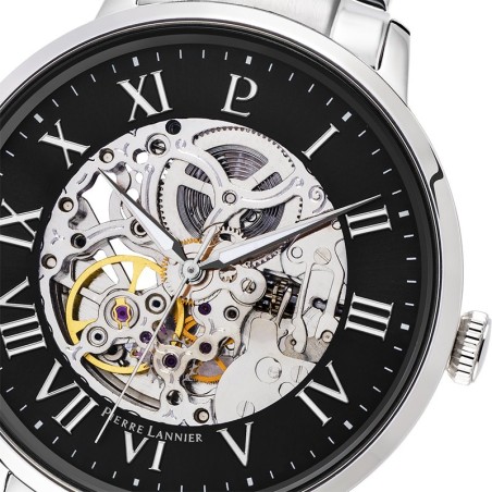 Montre homme automatique pierre lannier acier argenté – analogiques
