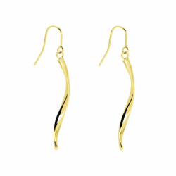 Boucles d'oreilles femme pendante crochet or 375/1000 jaune - boucles-d-oreilles-or-375-1000 - edora - 0