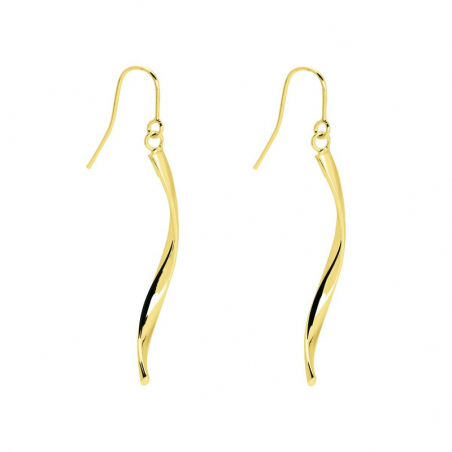 Boucles d’oreilles pendantes argent, or, perles & or blanc femme (4) -  - edora - 1