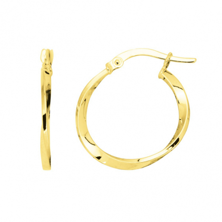 Creoles femme: créoles argent, or 18 carats & créoles or blanc (2) -  - edora - 1