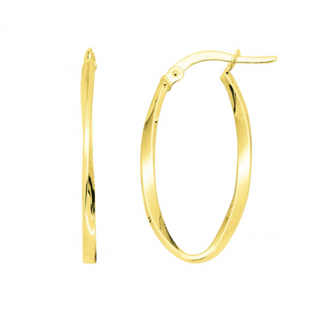 Créoles plaqué or : boucles d’oreilles créoles plaqué or - accueil - edora - 1