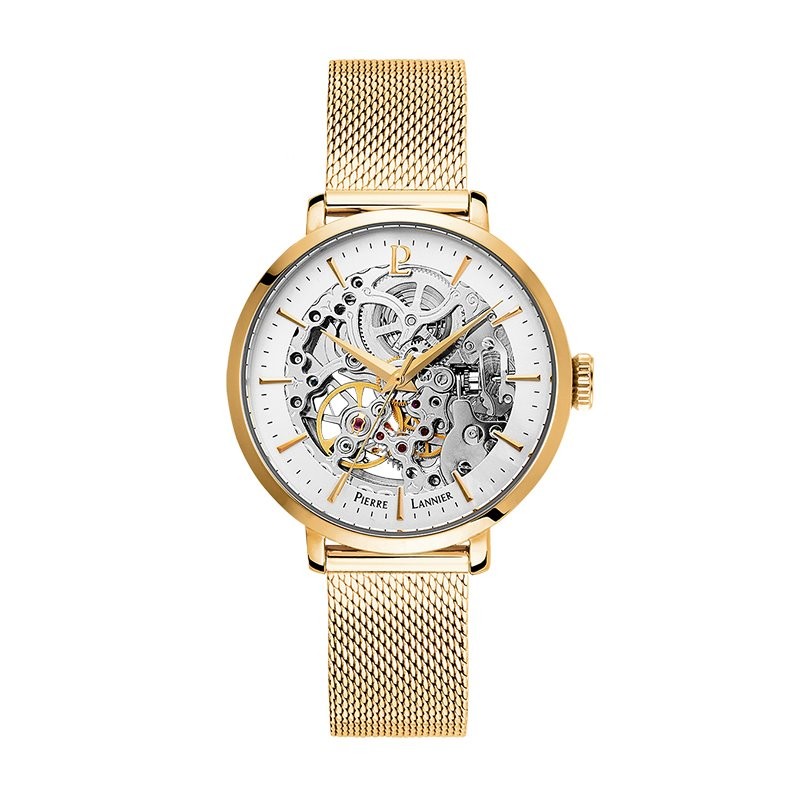 Montre femme automatique pierre lannier acier doré - analogiques - edora