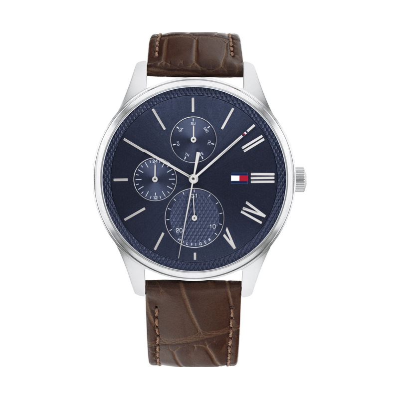 Montre homme tommy hilfiger damon cuir brun - analogiques - edora