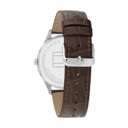 Montre homme tommy hilfiger damon cuir brun - analogiques - edora - 2