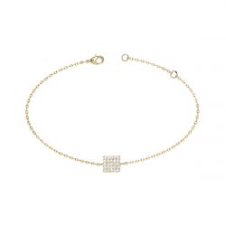 Bracelet femme go mademoiselle plaqué or et oxydes - bracelets-femme - edora - 0