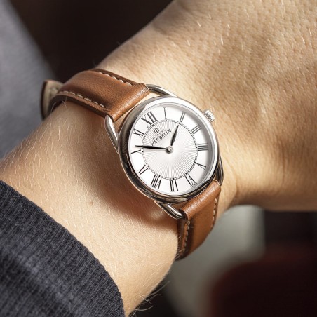 Montre femme michel herbelin equinoxe cuir marron 17497ap08gd – analogiques