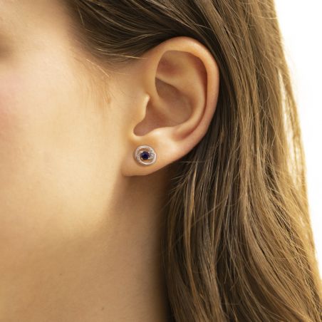 Boucles d’oreilles puce or, argent & clous d’oreille argent, or - puces - edora - 2