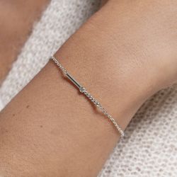 Bracelet femme indécise la garçonne argent 925/1000 et diamant - bracelets-femme - edora - 3