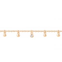 Bracelet femme optimiste la garçonne plaque or et diamant - bracelets-femme - edora - 2