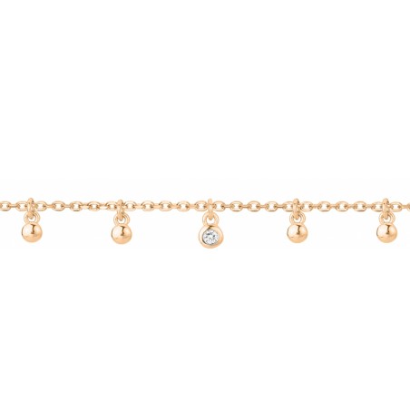 Bracelet femme optimiste la garçonne plaque or et diamant – bracelets femme