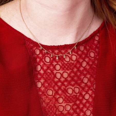 Collier femme solitaire optimiste la garçonne plaque or et diamant – colliers femme