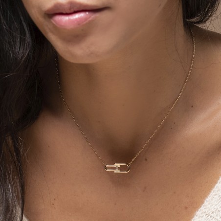 Collier femme solitaire évidence la garçonne plaque or et diamant – colliers femme