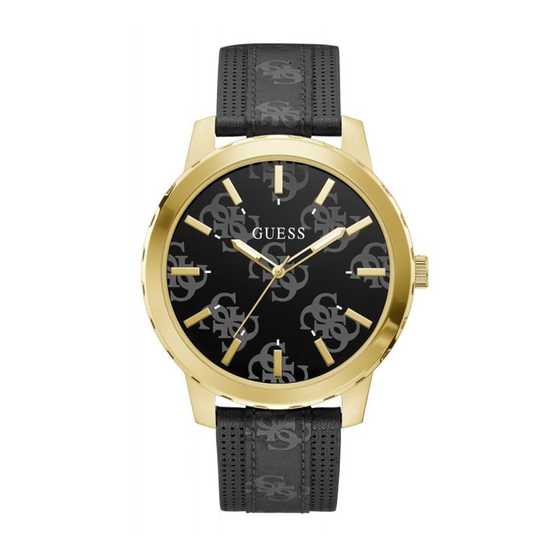Montre homme outlaw guess cuir noir - analogiques - edora Montre homme outlaw guess cuir noir - analogiques - edora