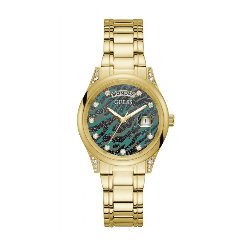 Montre femme aura guess acier doré - montres-femme - edora Montre femme aura guess acier doré - montres-femme - edora