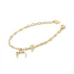 Bracelet femme  guess lune métal doré et strass - bracelets-femme - edora - 1