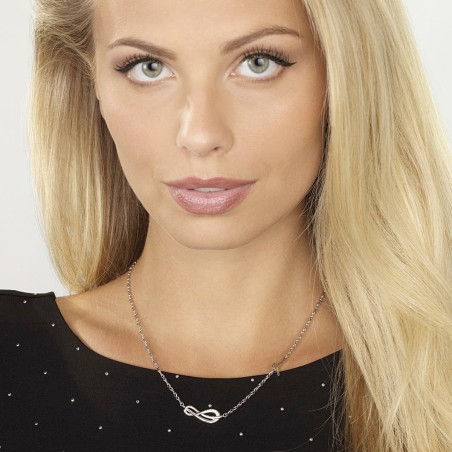 Collier femme guess eternal love métal argenté et strass – colliers femme