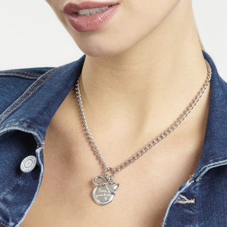 Collier femme guess guess my feelings métal argenté et strass – colliers femme