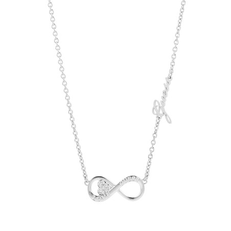 Collier femme guess endless love métal argenté et strass – colliers femme