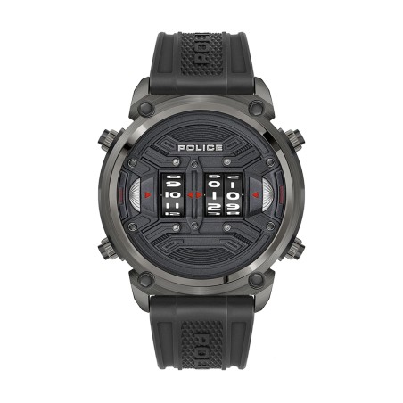 Montre homme police rotor silicone noir – analogiques