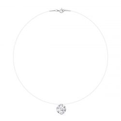 Colliers nylon: collier transparent diamant, collier aghata - colliers-femme - edora - 2
