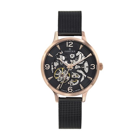 Montre femme automatique certus acier noir  – automatiques