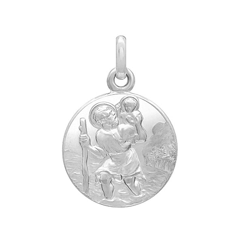 Médaille Saint Christophe OR 375/1000 Blanc