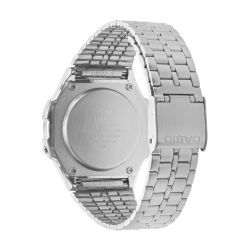 Montre digitale casio vintage round acier gris  - montres-homme - edora - 1