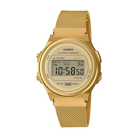 Montre digitale casio vintage round acier doré  – montres femme