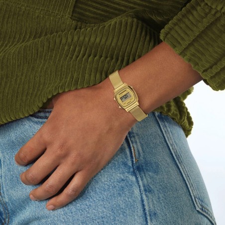 Montre casio vintage mini acier doré  – digitales