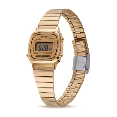 Montre casio vintage mini acier doré – digitales